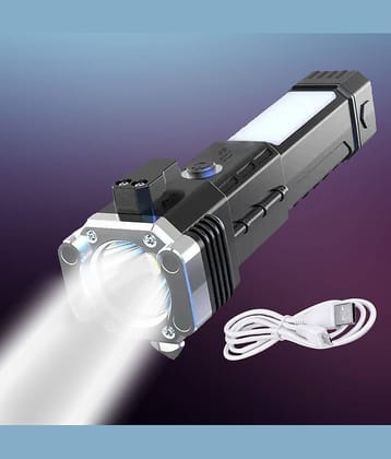 RENMAX - 3W Rechargeable Flashlight Torch ( Pack of 1 )