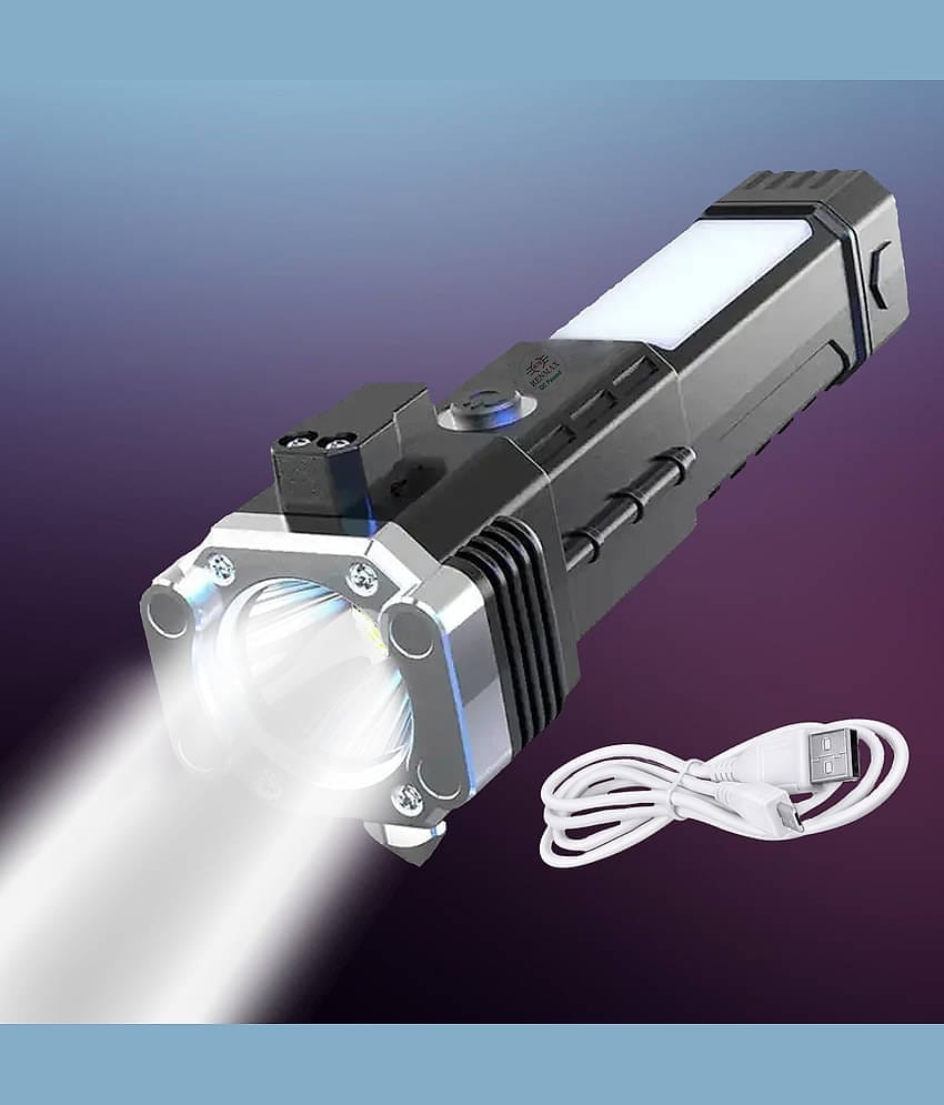 RENMAX - 3W Rechargeable Flashlight Torch ( Pack of 1 )