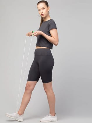 Latest Fancy High GSM Active Wear/Gym Shorts/Solid Yoga Shorts/Cycling Shorts For Womens & Girls - L