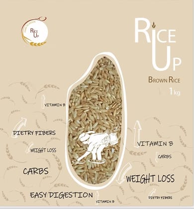 Rice Up Brown Rice 1 KG Rice Up Brown Rice 1 KG