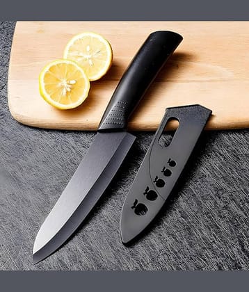 Universal Black Stainless Steel Chef Knife Blade Length 22 cm ( Pack of 1 )