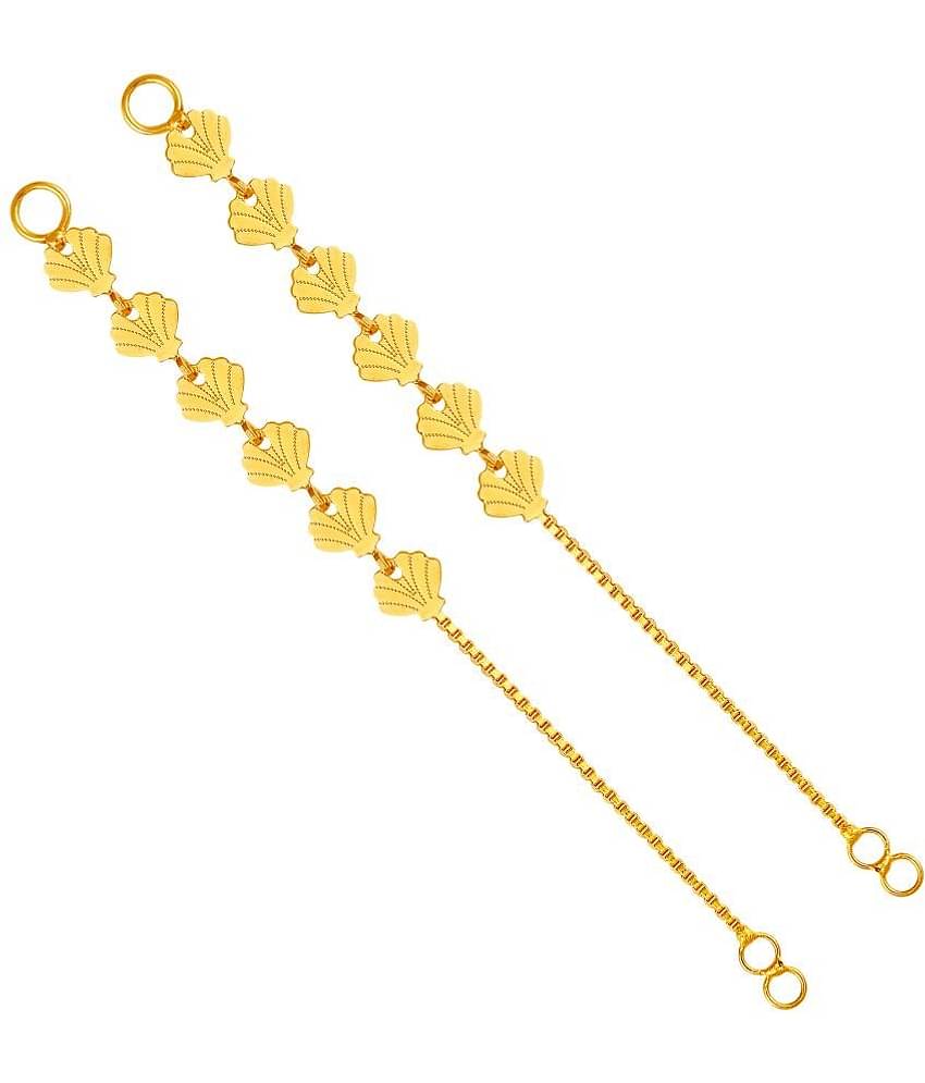 VIVASTRI Golden Ear Chain Earrings ( Pack of 1 )