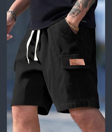 KAJARU Black Corduroy Men's Shorts ( Pack of 1 )