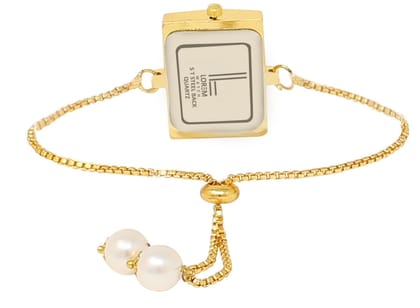 LOREM Gold Square Braclet Analog Watch for Women LR247-UF LOREM Gold Square Braclet Analog Watch for Women LR247-UF