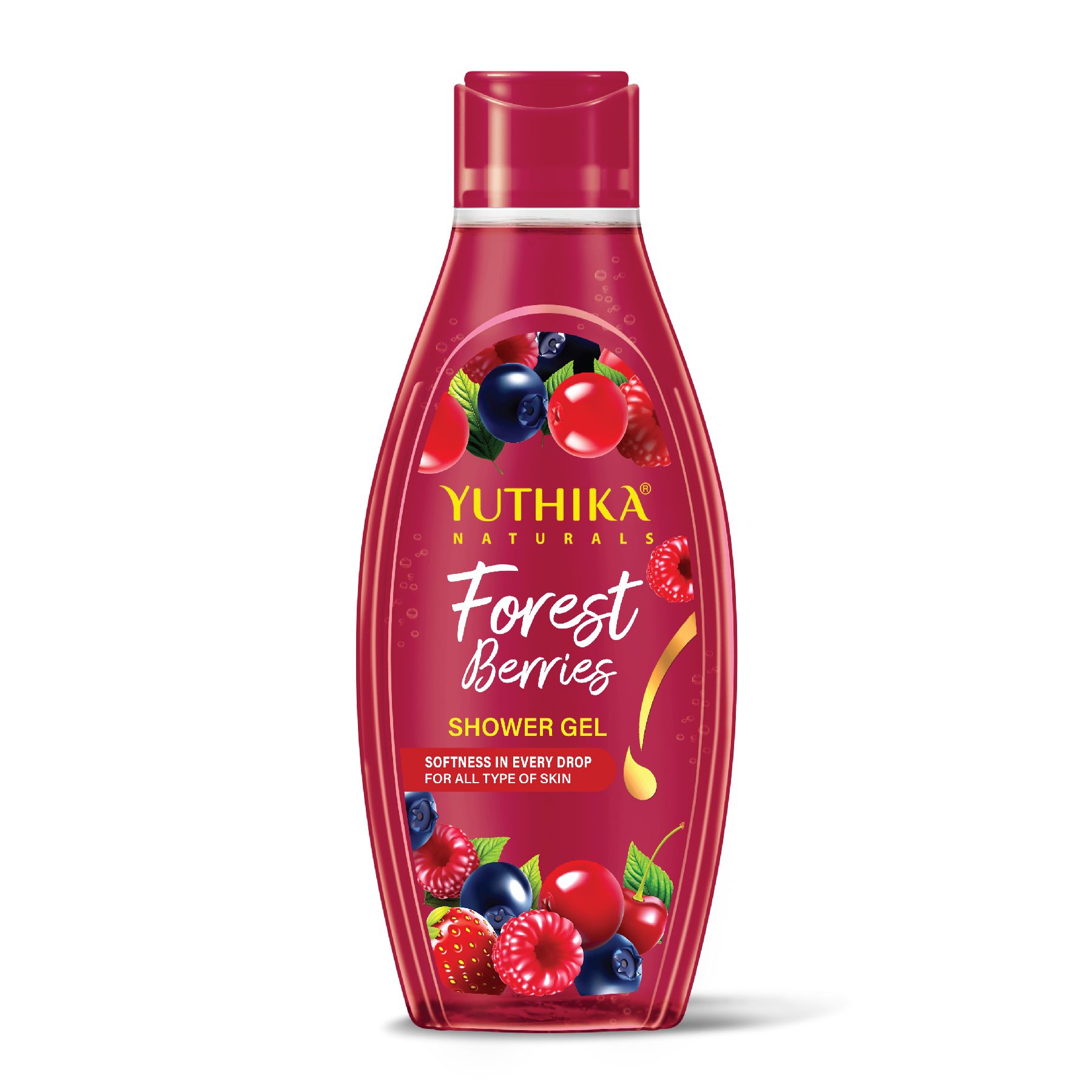 Yuthika Forest Berries Body Wash Shower Gel for Women and Men 250ml, Gentle Cleanser for All Skin Types