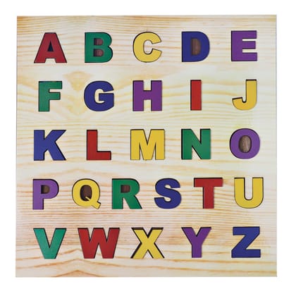 Toy Antiqua English colorful alphabet board (Set of Coloured Capital & Small letters) Premium Handcrafted Toy