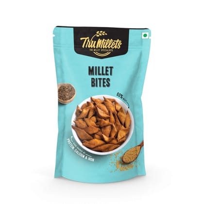 Trumillets 125 Gm Healthy Millet Snack for Kodo Millet Bites | Indian Masala Crispy Namkeen | Healthy And Hygienic Snacks | High Protein & Fiber Snack | No Preservative