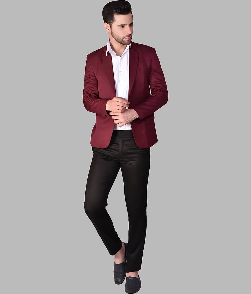 PRINTCULTR Cotton Blend Men's Blazer - Brown ( Pack of 1 )