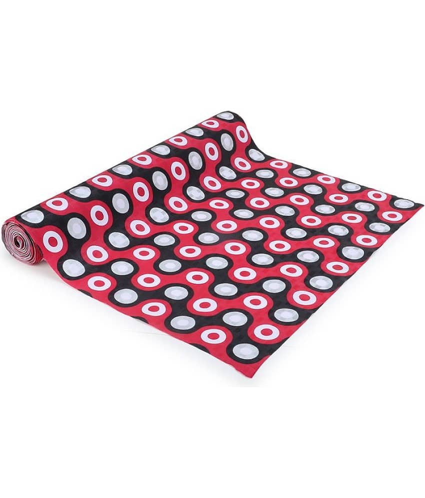 Single PVC Red Kitchen Shelf Cover Cover