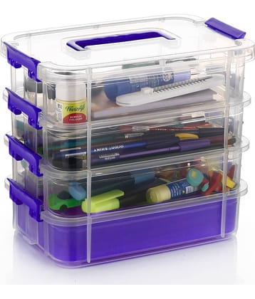 Plastic 4 Layer Make Up/Cosmetic/Jewellery/Stationery Organiser Storage Box
