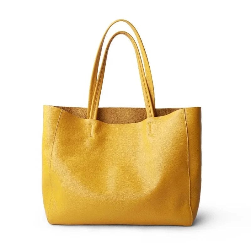 Handmade Custom Women Luxury Genuine Real Leather Tote Shopping Bag Full Grain Cowhide Handbag for Lady Designer Shoulder Bulk