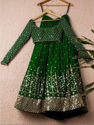 Designer Partywear Embroidered Work Fox Georgette Material Bridesmaid Lehengas dc 164