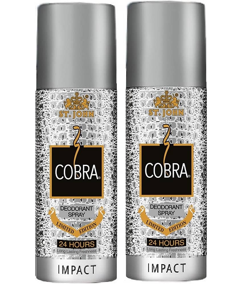 St. John Cobra Impact 150ml *2 Long Lasting Deodorant Spray for Men 150 ml ( Pack of 2 )