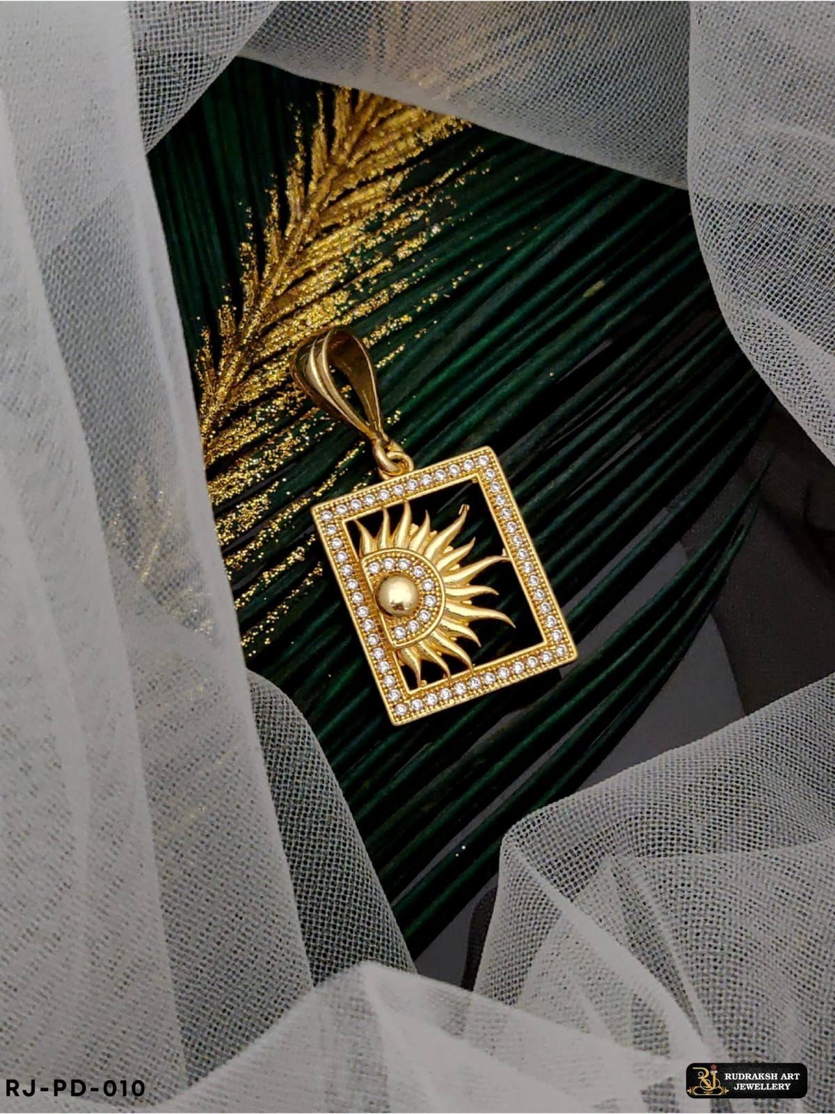 Superior Diamond Sooraj Dada Pendant-02 for Men  PD-010-Gold Plated