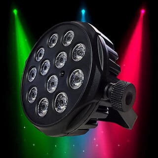 CANDLE Led Slim Mini Par Stage Light 2WX12 Leds Multi Color with Remote Control Disco Ball Set(Ball Diameter: 14 cm)