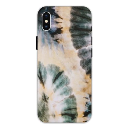 Black And Gold Tie Dye - Hard Cases For Apple iPhone Models-Apple iPhone XS