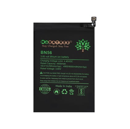Mobatree BN56 Original Mobile Battery for Xiaomi Redmi Mi 9A, 9C, Poco M2, Poco M2 Pro, 4900 mAh (6 months Guarantee)