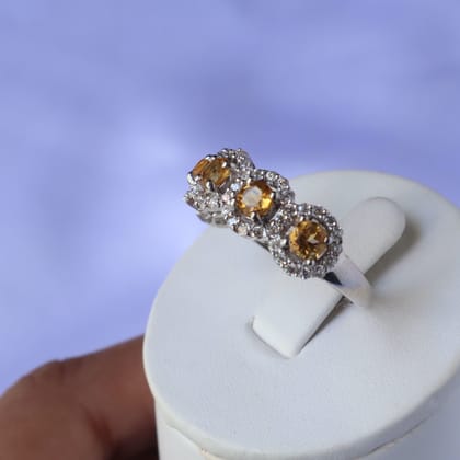 Solar Citrine Ring-US 9