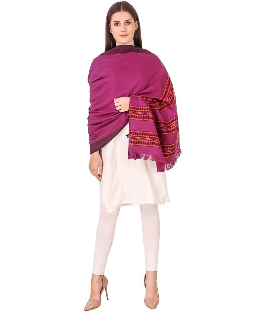 Bravezi Purple Kashmiri Shawl