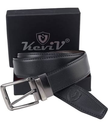 Keviv - Black Leather Men's Casual Belt ( Pack of 1 )