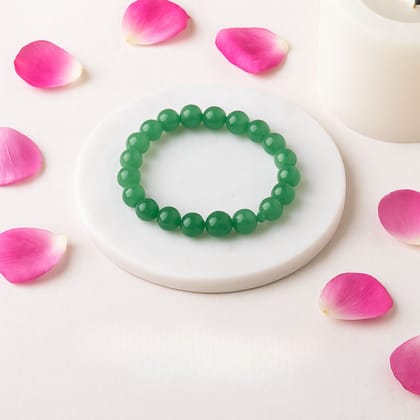 Natural Green Aventurine Crystal Beaded Bracelet, 8mm Round Gemstone Beads, Elastic Stretch Design, Meditation and Fashion Jewelry