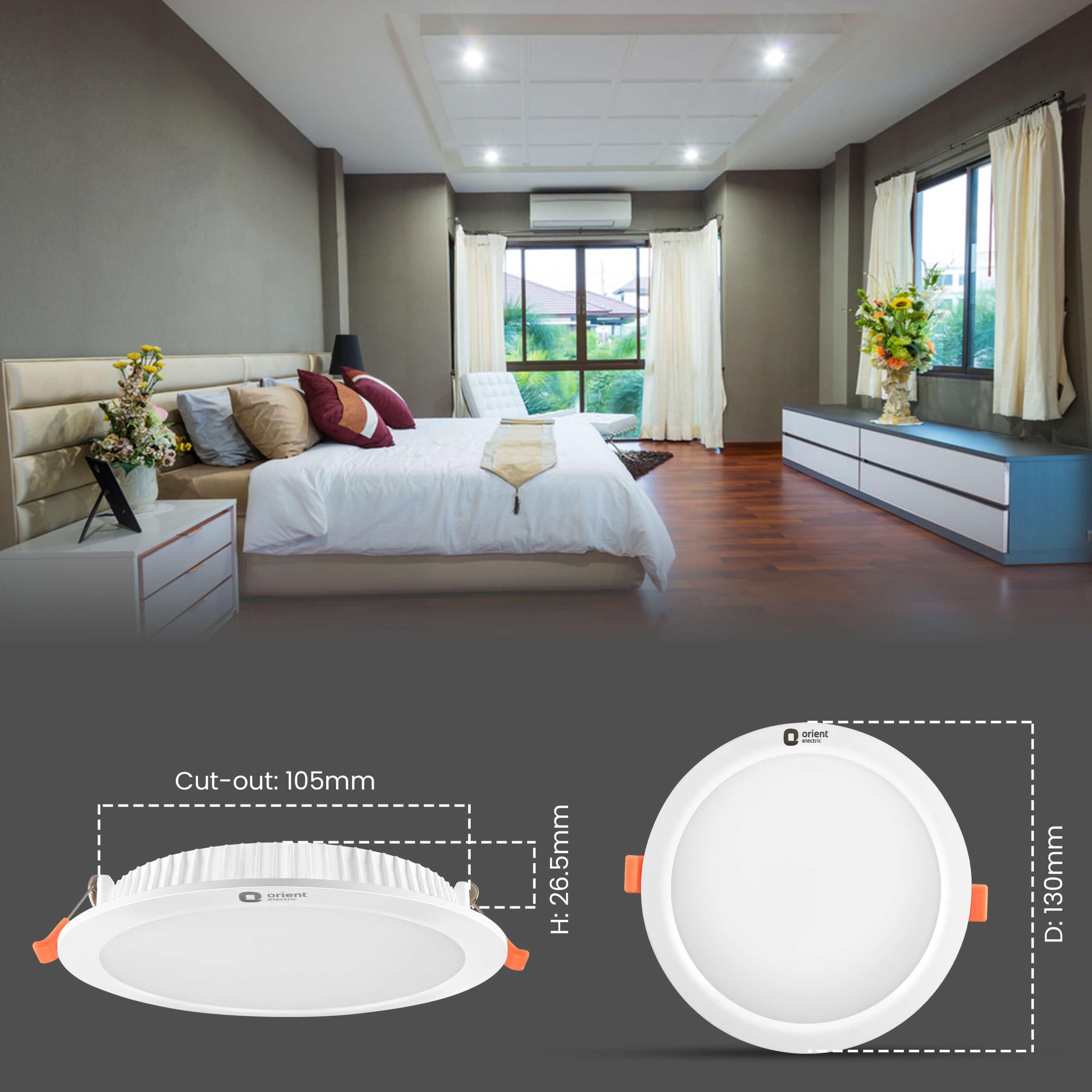 Backlite Trim Recess Panel LED Ceiling Light 12W / Warm White
