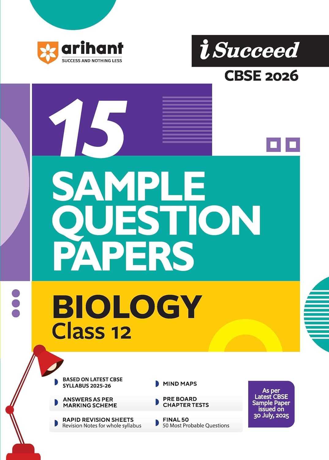 Arihant I Succeed CBSE Sample Question Papers Class 12 Biology Exam 2026 | 15 Sample Papers | Based on Latest CBSE Specimen Paper-aspbio12