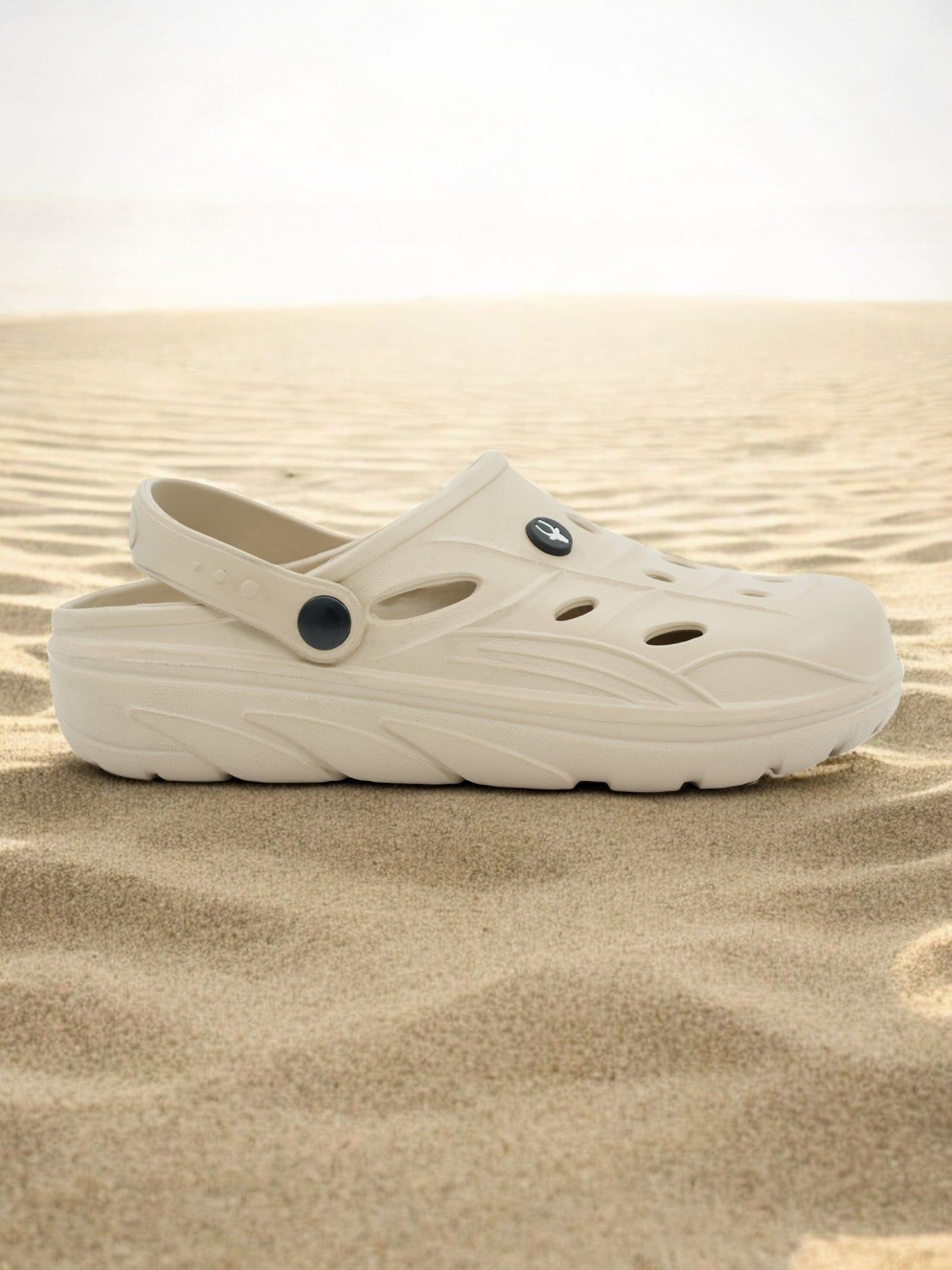 Hirolas® Men’s Cushioned Fluffy Ultra-Comfort Clogs Sliders - Beige HROMCL08BGE