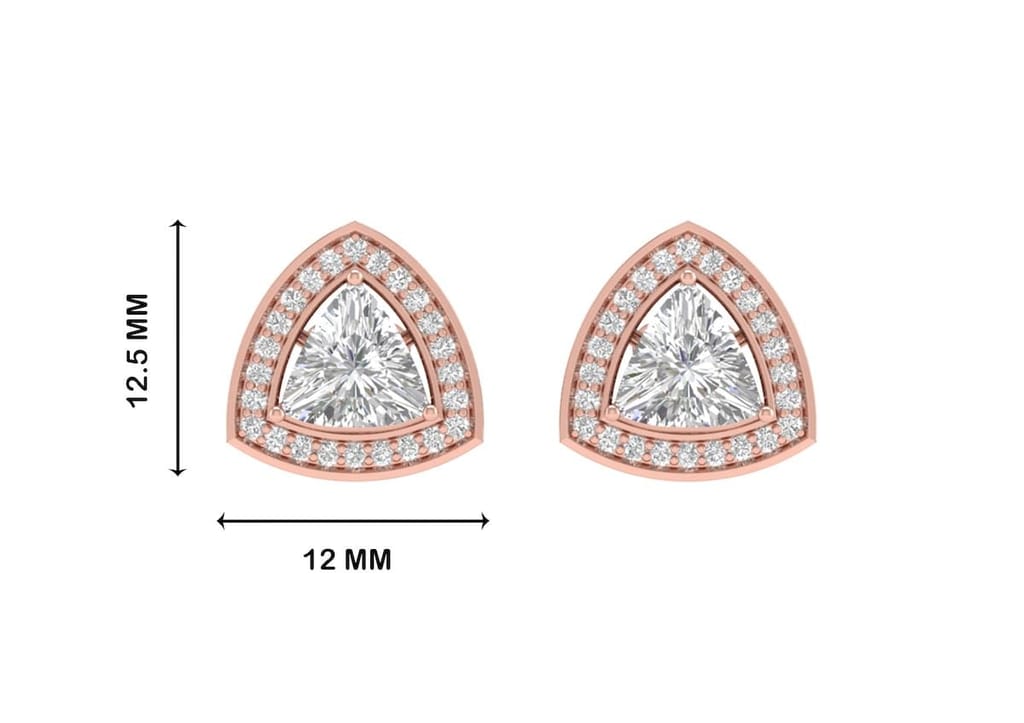 Trillion Halo Solitaire Studs
