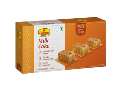 Haldiram's Milk Cake (No Added Sugar) Sugar Free - 250 Gm - Pack of 2