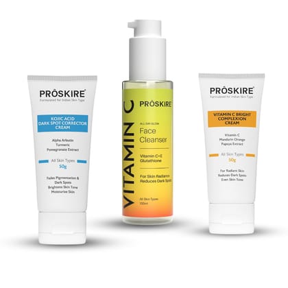 Vitamin C cream and kojic acid cream with vitamin c facewash