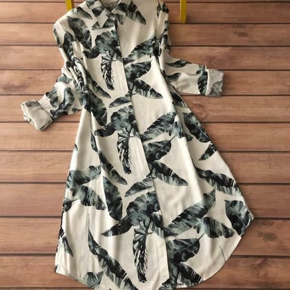 Blacky and Jamun Designing Floral Printed White Kurti by GlamaStitch-M