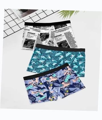 Cavenders Pack of 3 Nylon Trunks For Men's ( Multicolor )