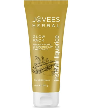 Jovees Herbal Insta Fair Liquorice Pack For Brighter Glowing Skin All Skin Types, 120gm, (Pack of 1)