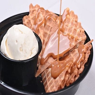 Waffle Nachos With Ice Cream