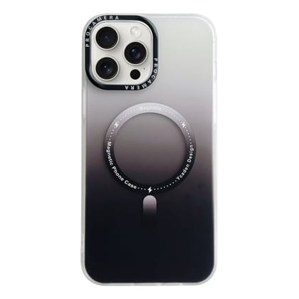 iPhone Series Gradient PC Hybrid TPU MagSafe Case-iPhone 14 Pro Max / Black