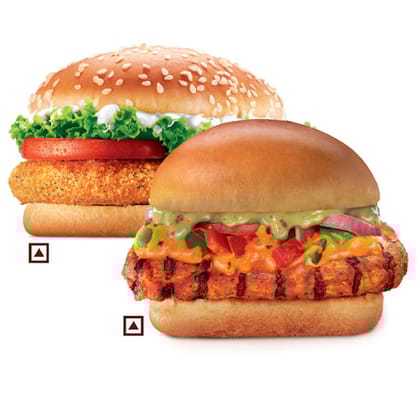 Chicken Tandoori Burger+BK Chicken Burger. Chicken Tandoori Burger+BK Chicken Burger.