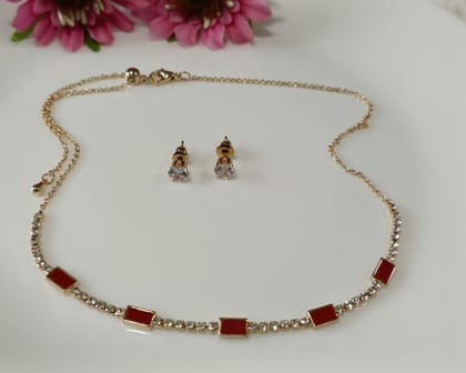 Silver/Gold/Rose Gold Plated Choker Necklace- NK 2464