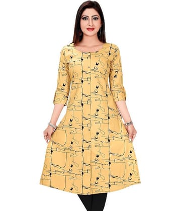 Meher Impex - Yellow Cotton Women's Front Slit Kurti ( Pack of 1 )
