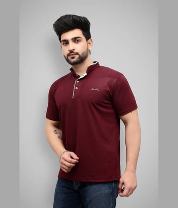 Forbro - Maroon Cotton Blend Regular Fit Men's T-Shirt ( Pack of 1 )