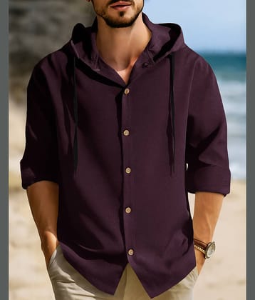 Eyebogler Cotton Blend Relaxed Fit Solids Full Sleeves Men's Casual Shirt - Lime Green ( Pack of 1 )