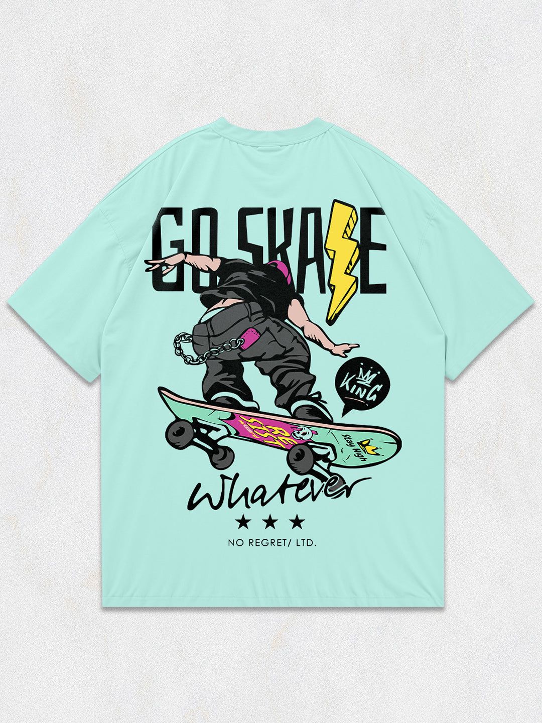 Go Skate Oversized T-Shirt-Mint / S