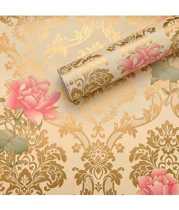 Wow Interiors Floral Wallpaper ( 45 x 500 ) cm ( Pack of 1 )