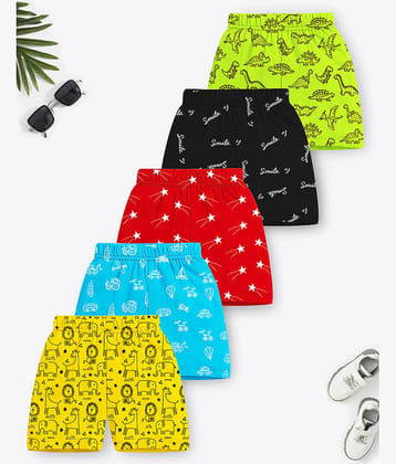 Trampoline Pack of 5 Cotton Shorts For Boys ( Multicolor 3 )