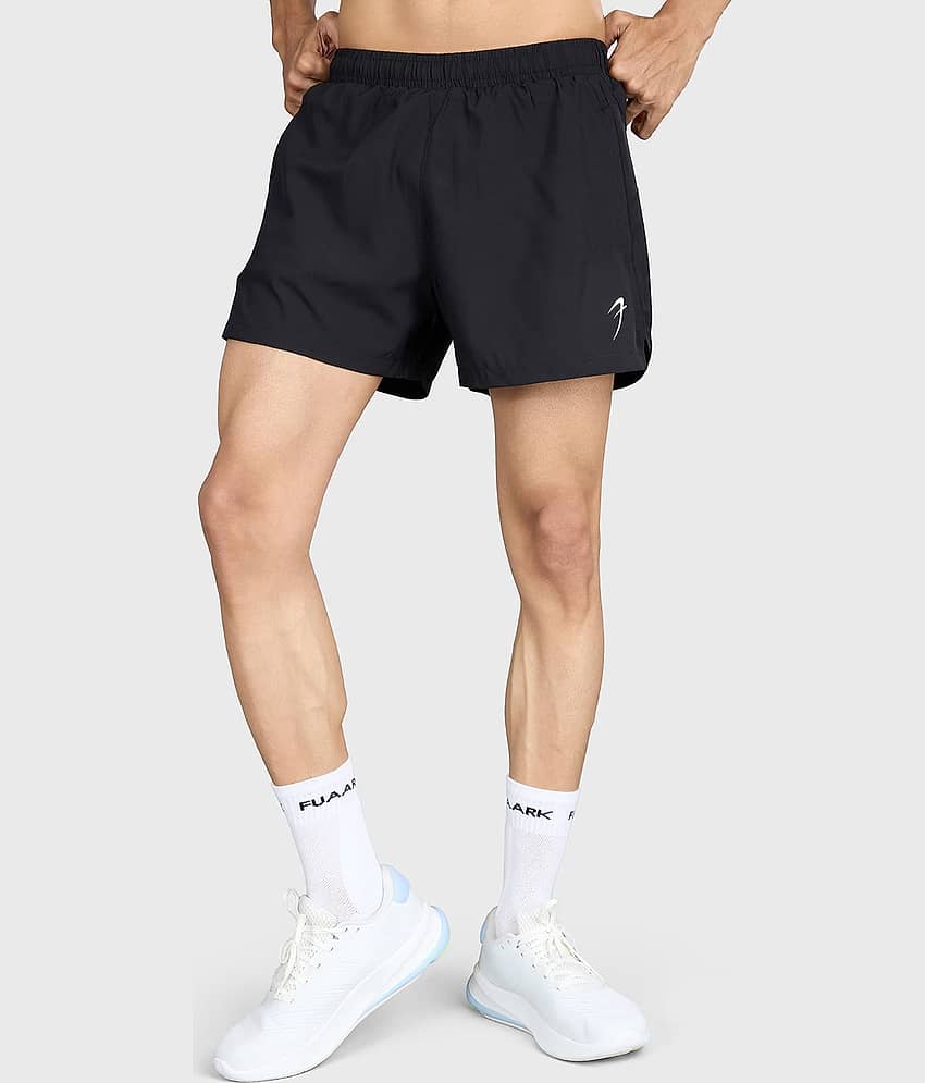 Fuaark Black Polyester Men's Gym Shorts ( Pack of 1 )