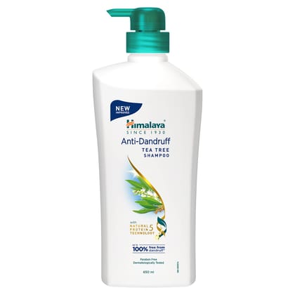 Himalaya Anti-Dandruff Tea Tree Shampoo, Removes up to 100% Dandruff, Soothes Scalp & Nourishes Hair, with Tea Tree oil and Aloe Vera, for men and women, 650ml Himalaya Anti-Dandruff Tea Tree Shampoo, Removes up to 100% Dandruff, Soothes Scalp & Nourishe
