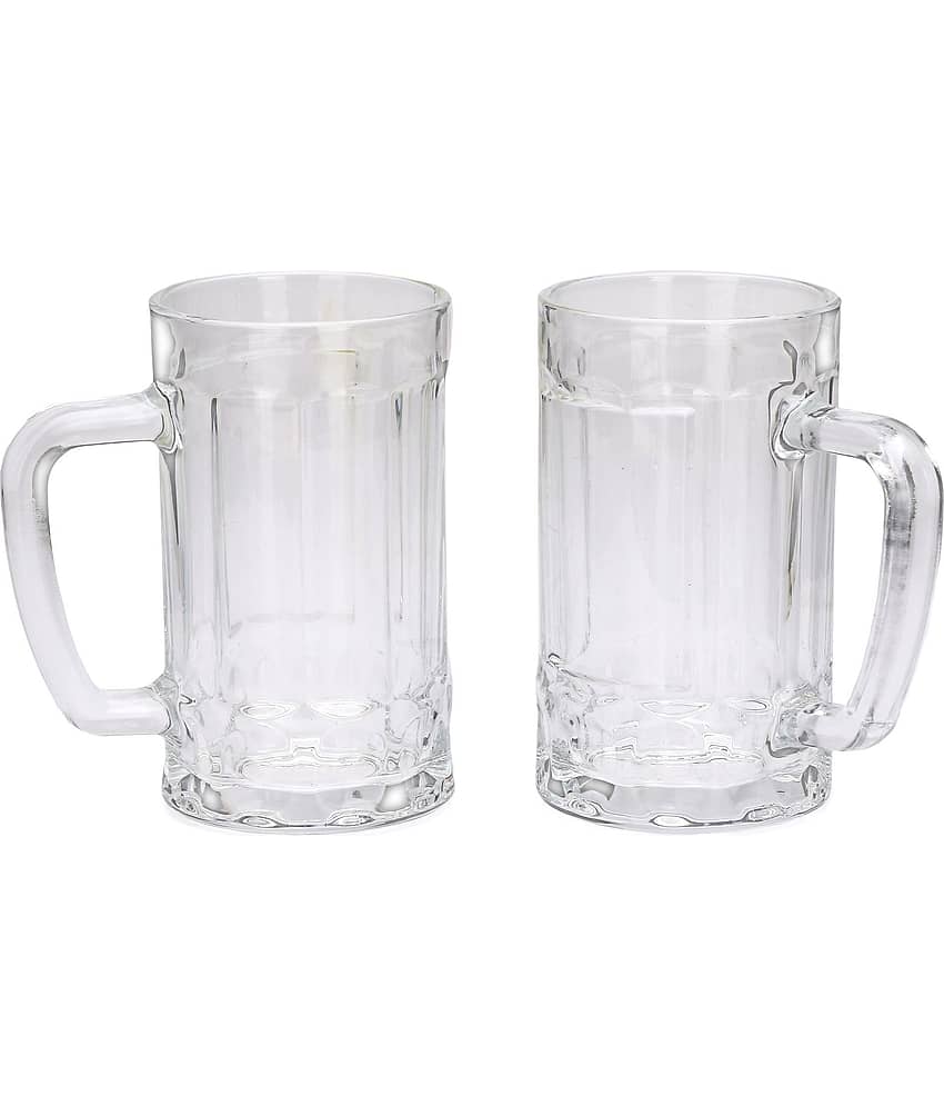 Afast Beer Mug Glasses Set,  400 ML - (Pack Of 2)