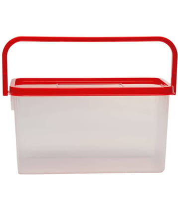 Generic Plastic Pick N Carry Multi-Purpose Round Food Container 3300ml, Red, (1U)