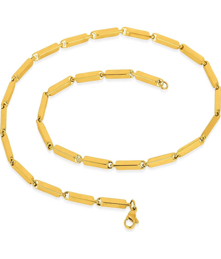 FASHION FRILL - Gold Plated Stainless Steel Chain ( Pack of 1 )