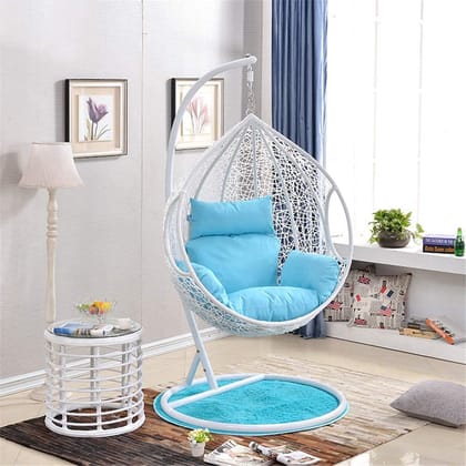 SINGLE SEATER HANGING SWING WITH STAND FOR BALCONY AND GARDEN